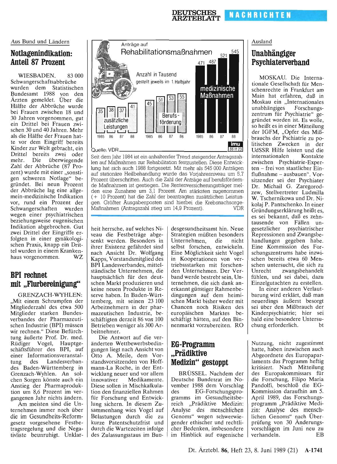 Vorschauseite 1: Anträge auf Rehabilitationsmaßnahmen