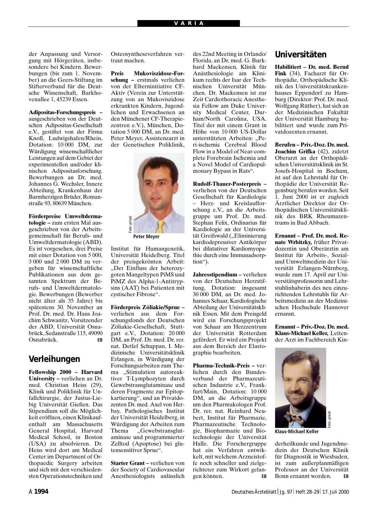 Vorschauseite 1: Universitäten