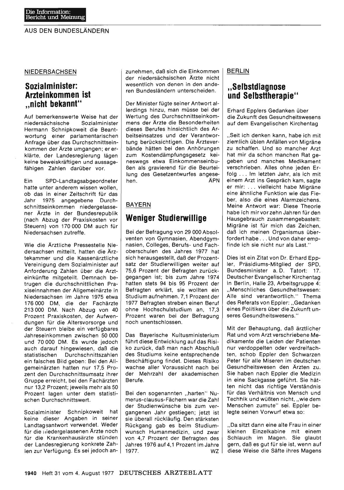 Vorschauseite 1: BAYERN: Weniger Studierwillige