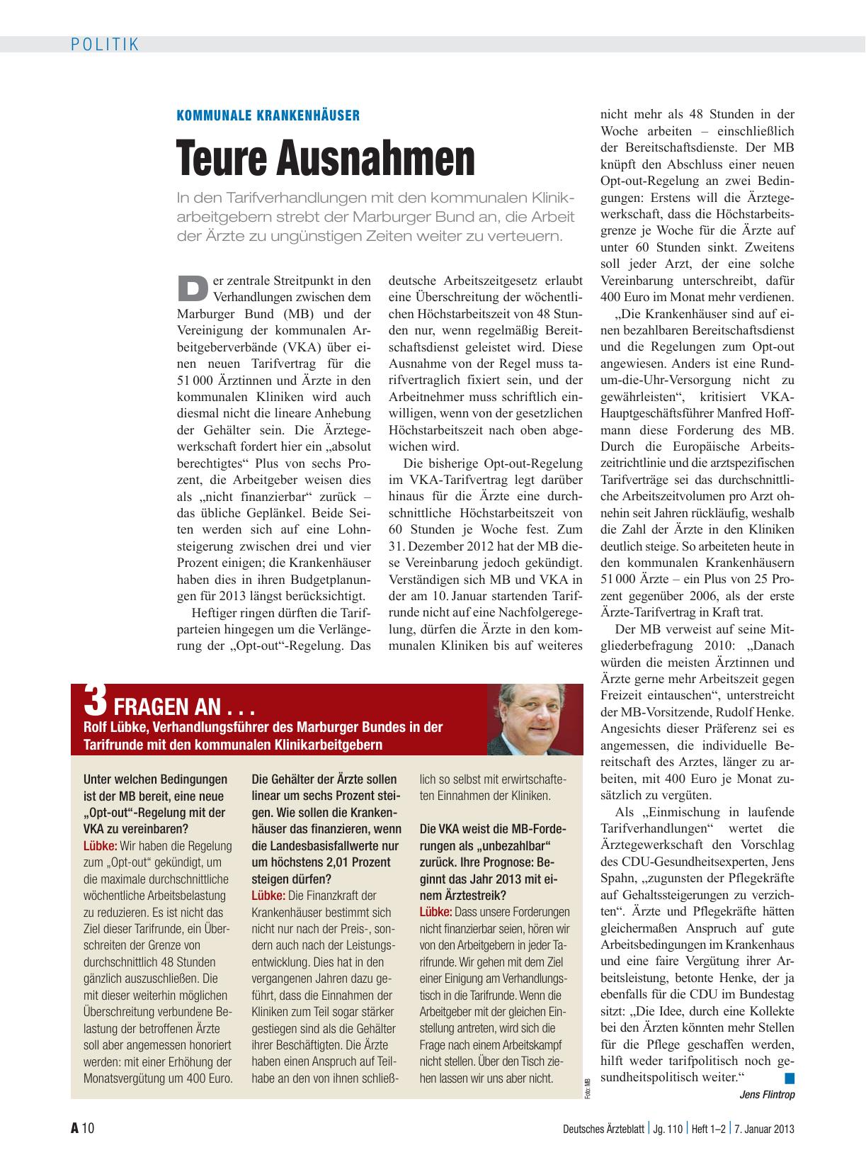 Vorschauseite 1: Kommunale Krankenhäuser: Teure Ausnahmen