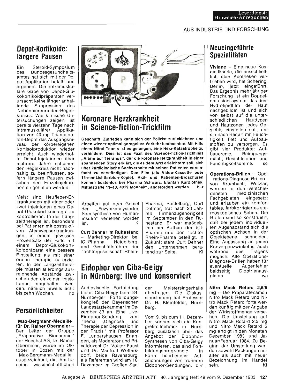 Vorschauseite 1: Depot-Kortikoide: längere Pausen