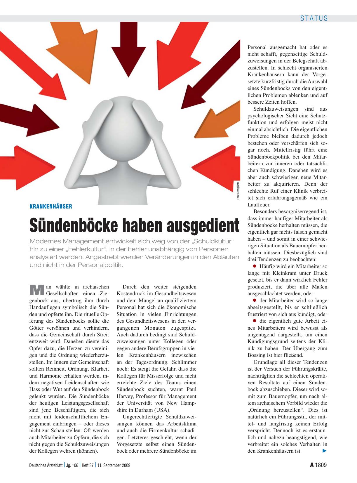 Vorschauseite 1: Krankenhäuser: Sündenböcke haben ausgedient