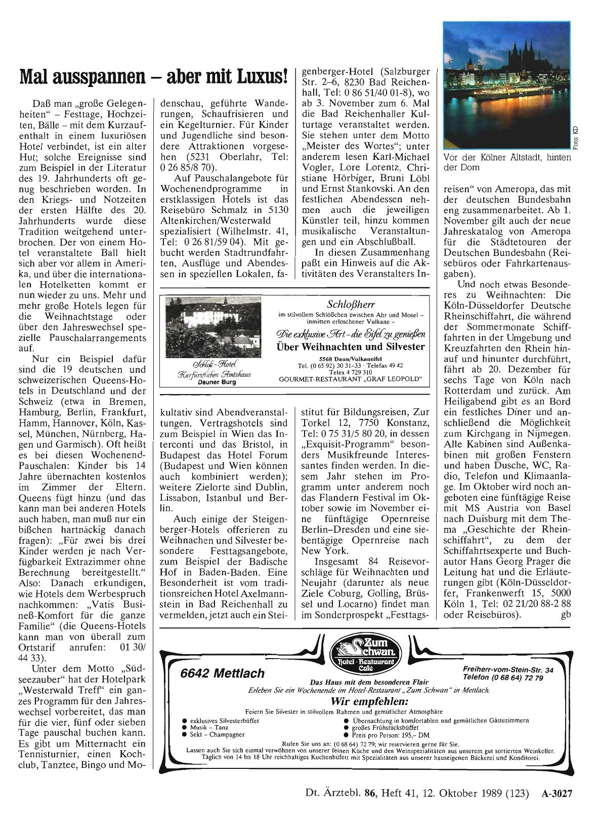 Vorschauseite 1: Mal ausspannen — aber mit Luxus!