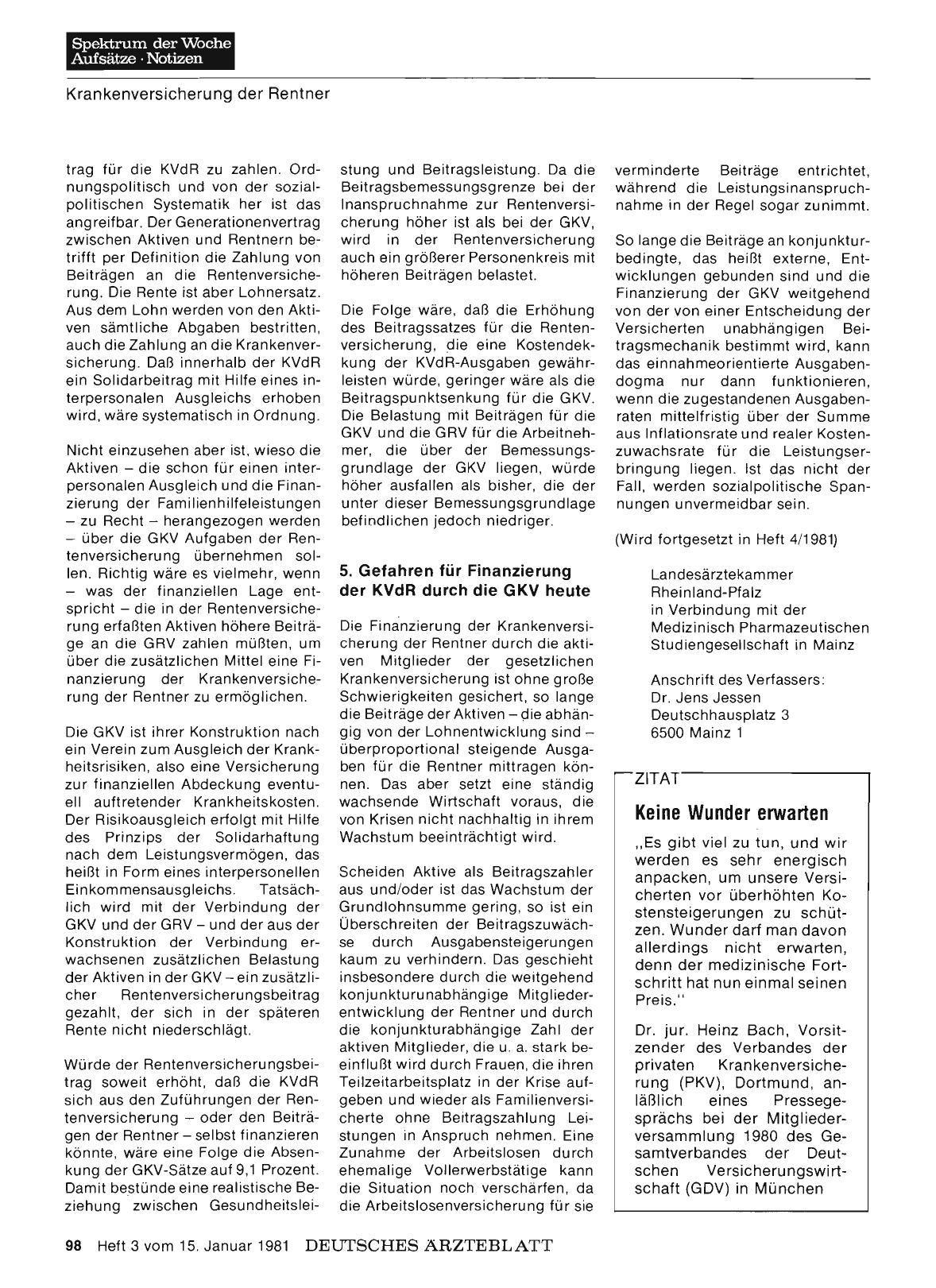 Vorschauseite 1: Keine Wunder erwarten