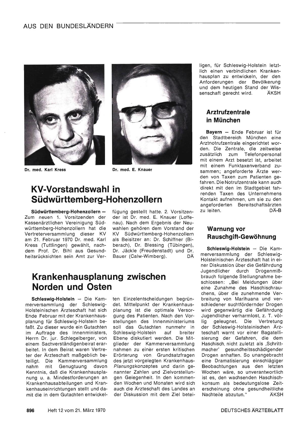 Vorschauseite 1: Warnung vor Rauschgift-Gewöhnung