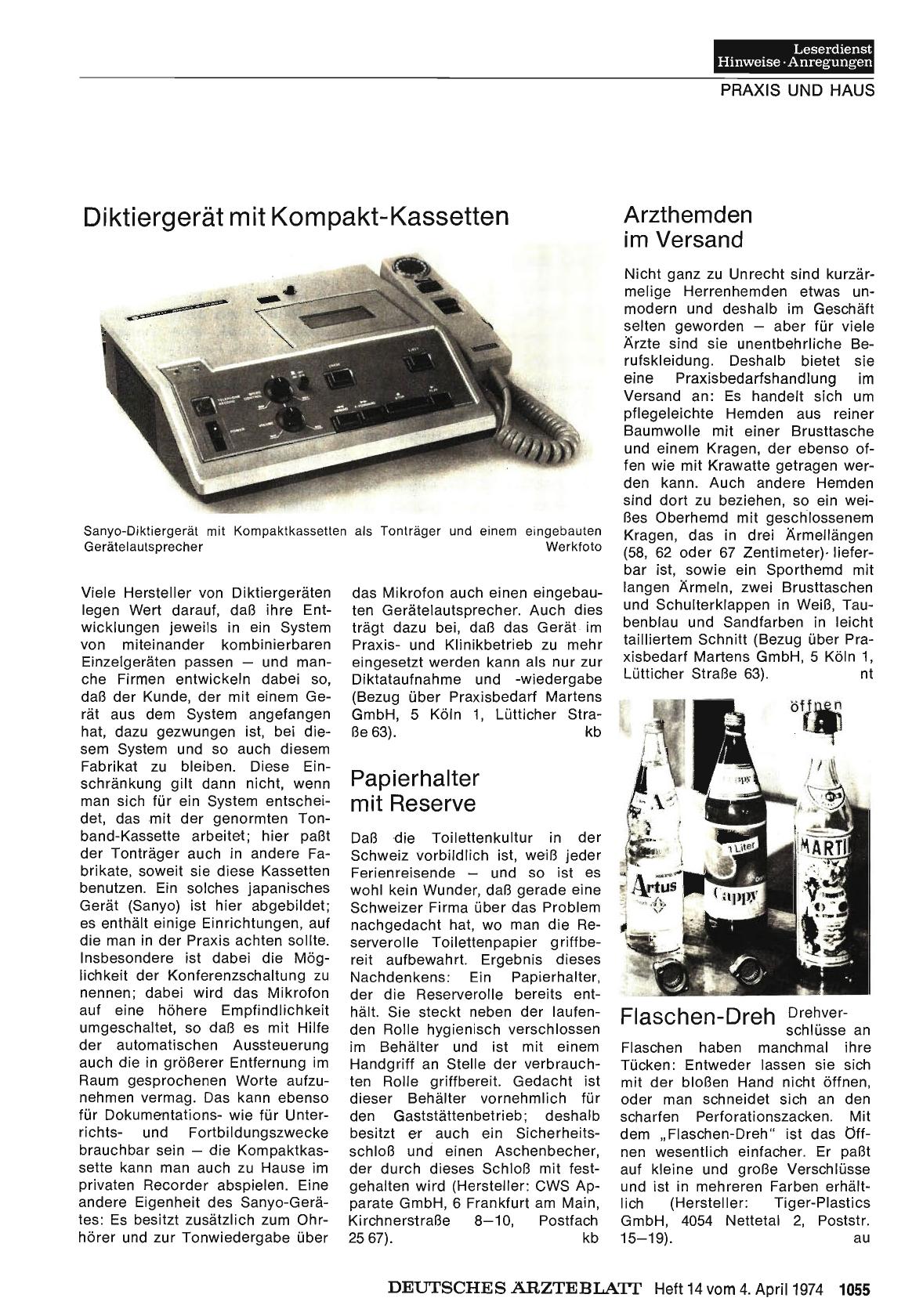 Vorschauseite 1: Diktiergerät mit Kompakt-Kassetten