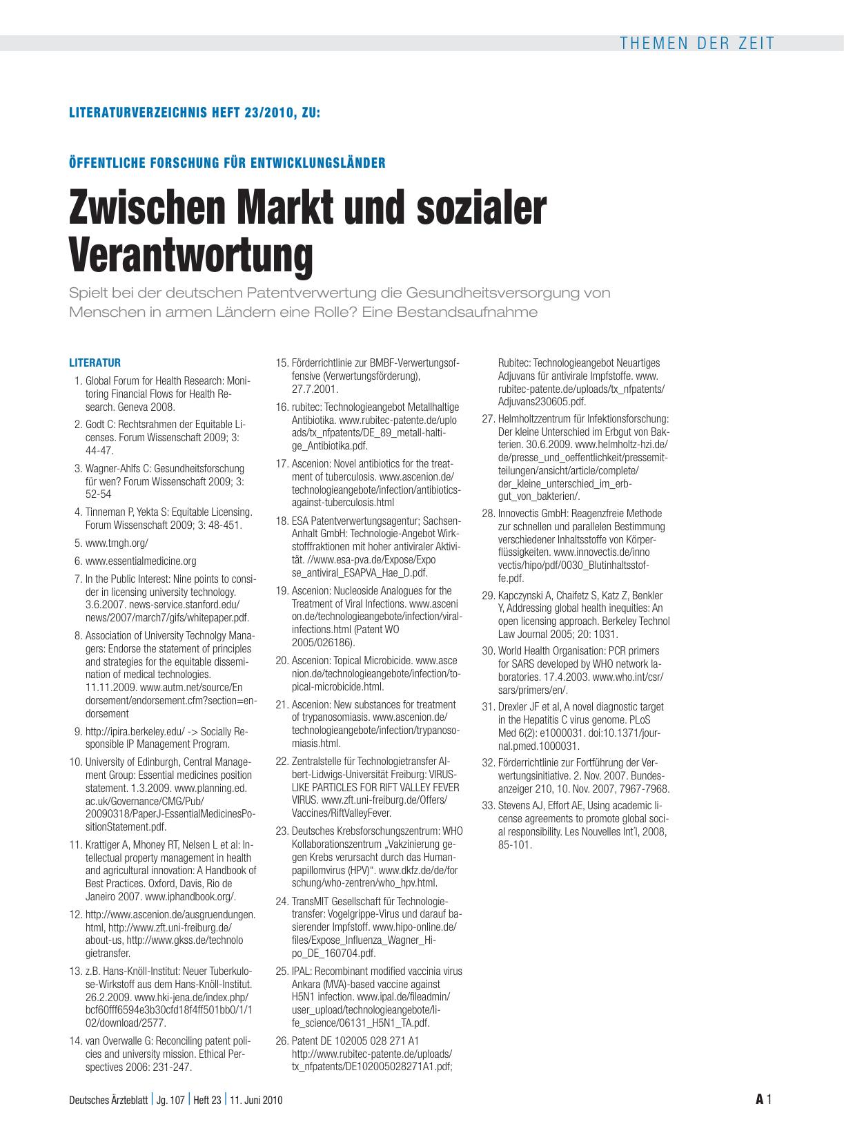 Vorschauseite 4: Öffentliche Forschung für Entwicklungsländer: Zwischen Markt und sozialer Verantwortung