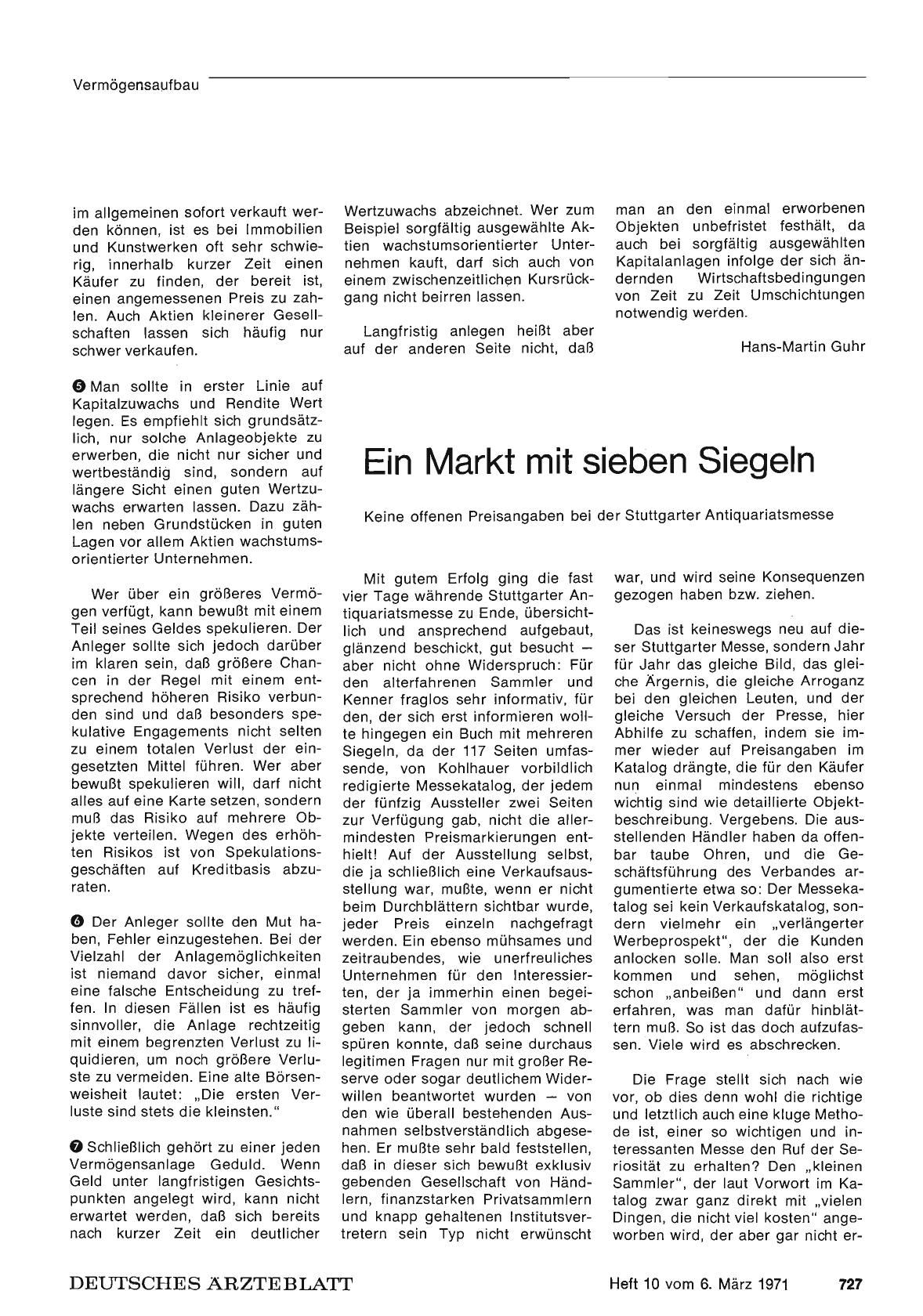Vorschauseite 1: Ein Markt mit sieben Siegeln