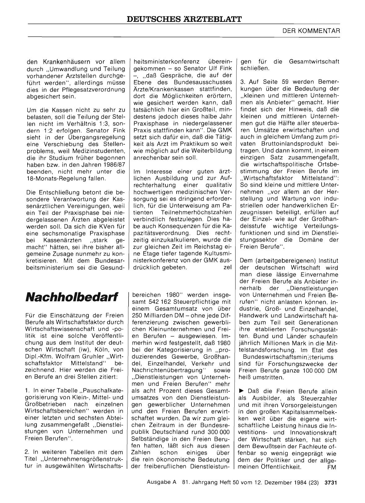 Vorschauseite 1: Nachholbedarf