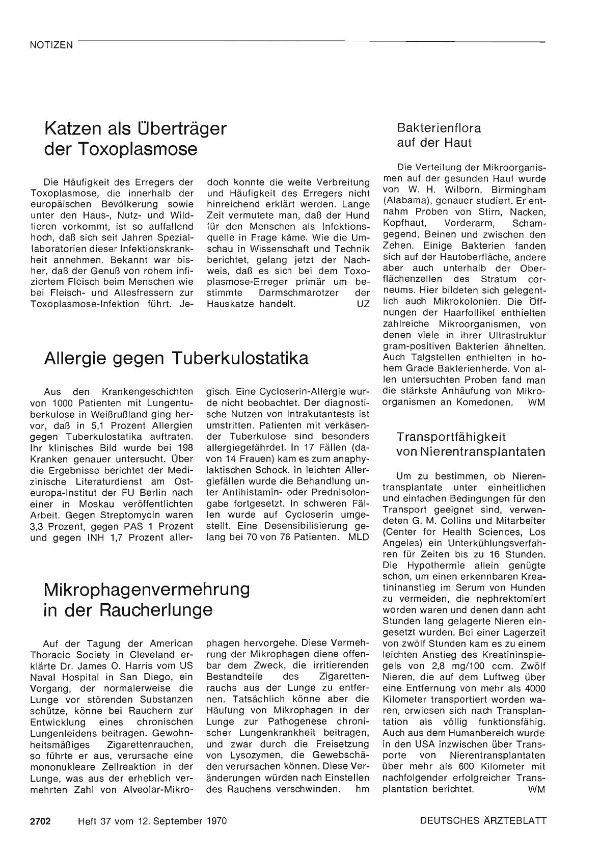 Vorschauseite 1: Allergie gegen Tuberkulostatika