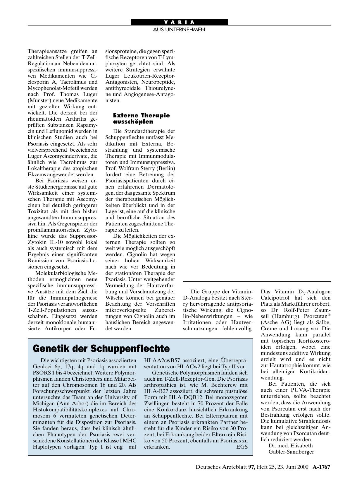 Vorschauseite 1: Genetik der Schuppenflechte