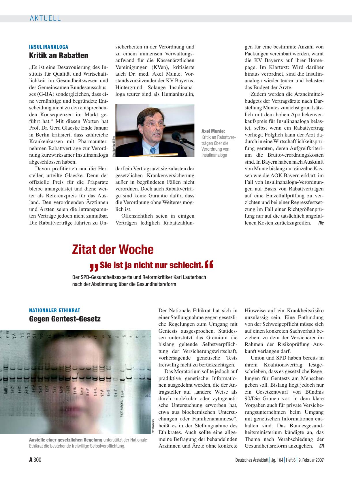 Vorschauseite 1: Zitat der Woche