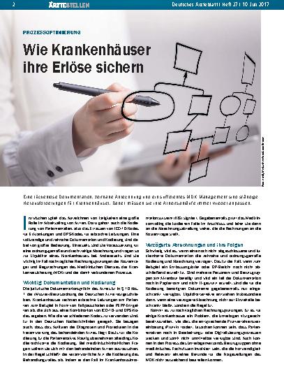 Vorschauseite 1: Prozessoptimierung: Wie Krankenhäuser ihre Erlöse sichern