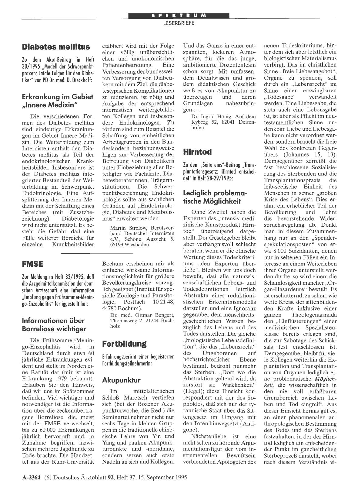 Vorschauseite 1: Fortbildung: Akupunktur