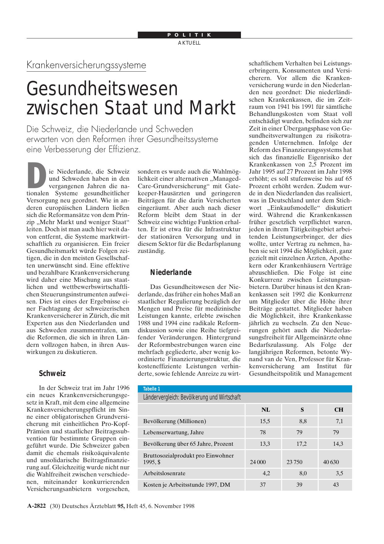 Vorschauseite 1: Krankenversicherungssysteme: Gesundheitswesen zwischen Staat und Markt