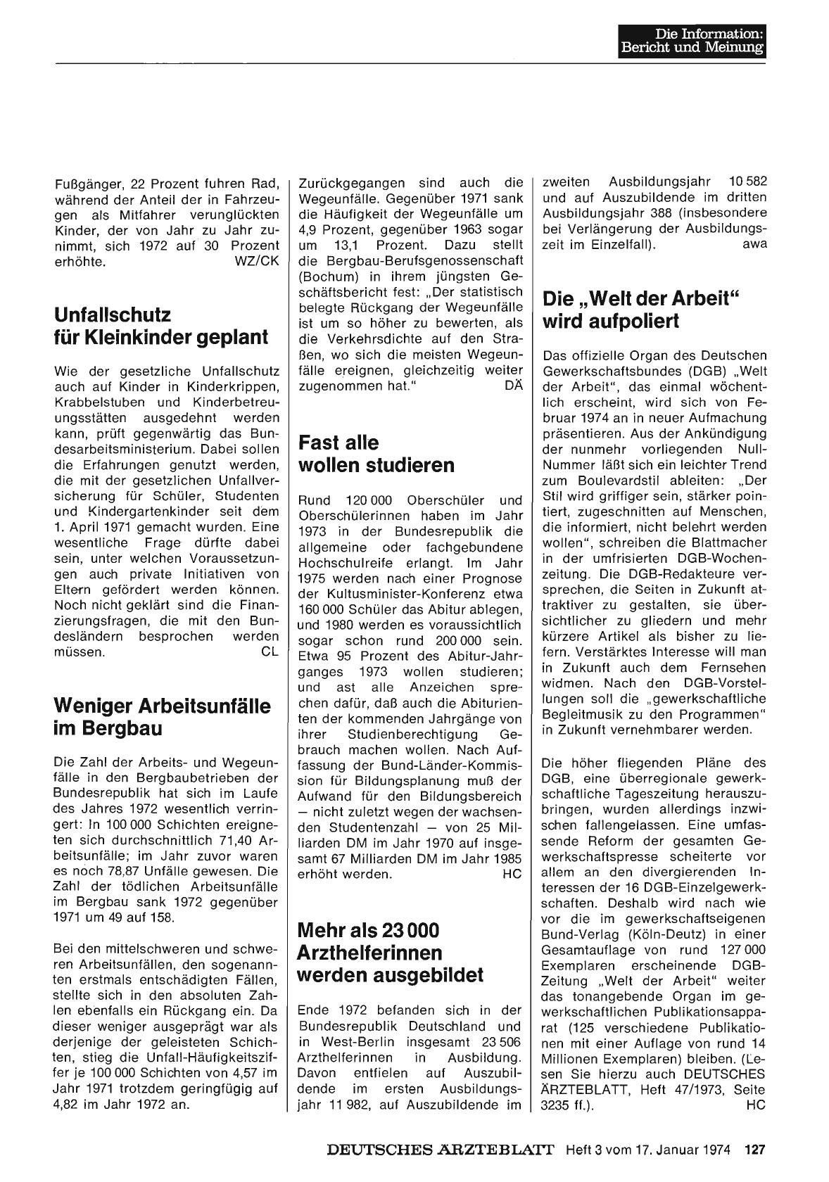 Vorschauseite 1: Die „Welt der Arbeit“ wird aufpoliert