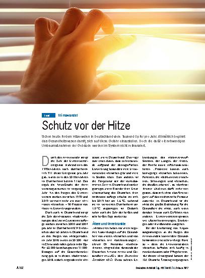 Vorschauseite 1: Klimawandel: Schutz vor der Hitze