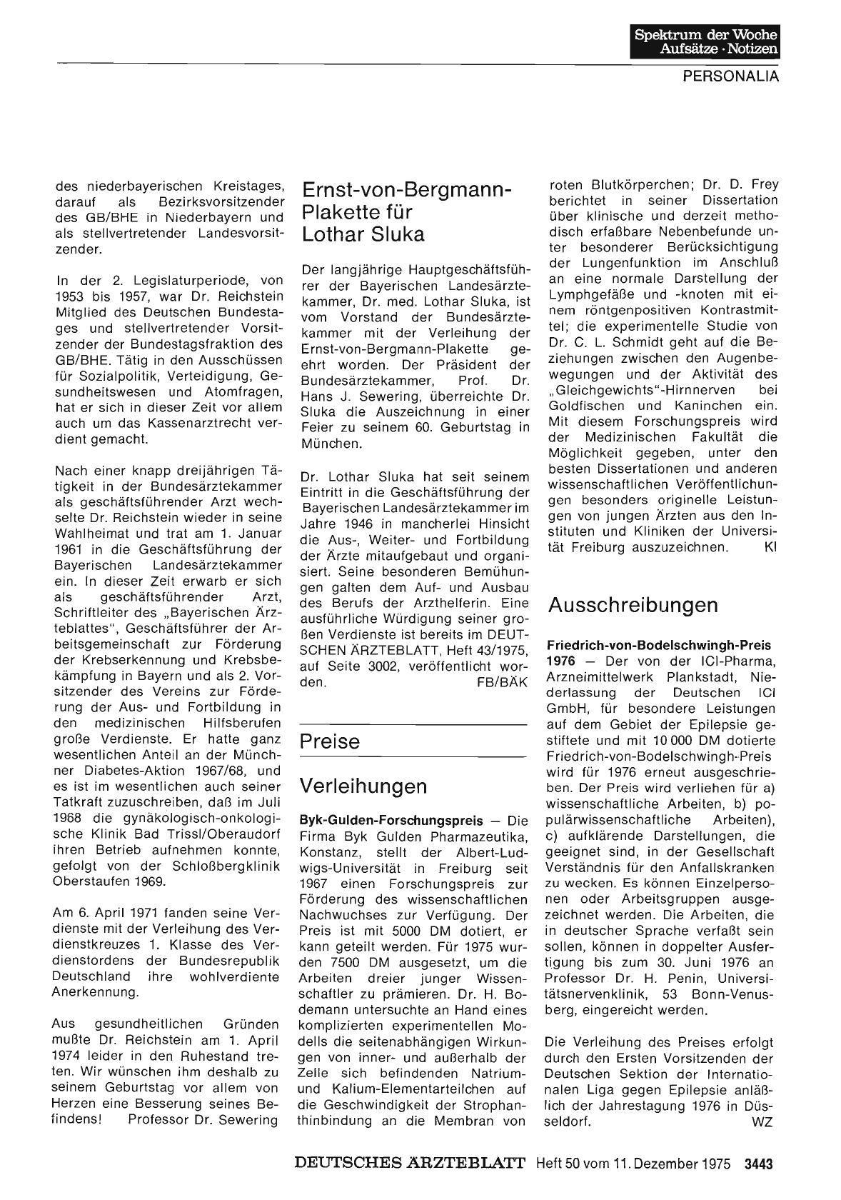 Vorschauseite 1: Verleihungen