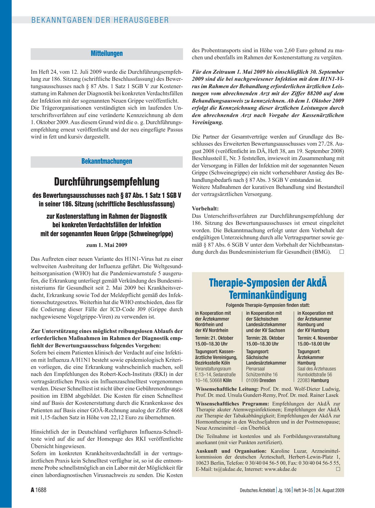 Vorschauseite 1: Mitteilungen