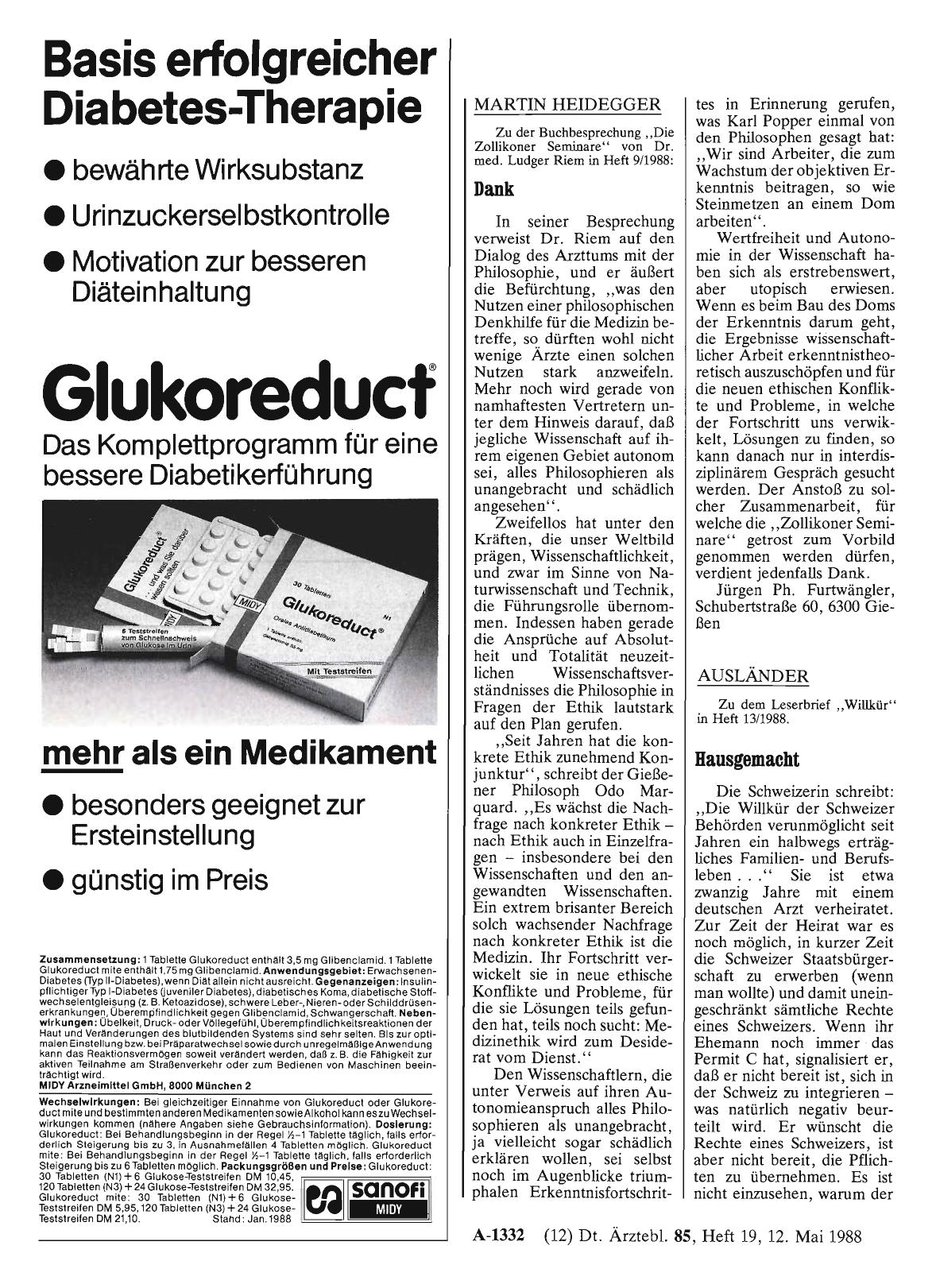 Vorschauseite 1: MARTIN HEIDEGGER: Dank