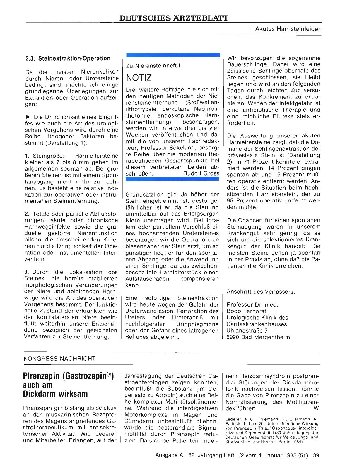Vorschauseite 1: Pirenzepin (Gastrozepin®) auch am Dickdarm wirksam