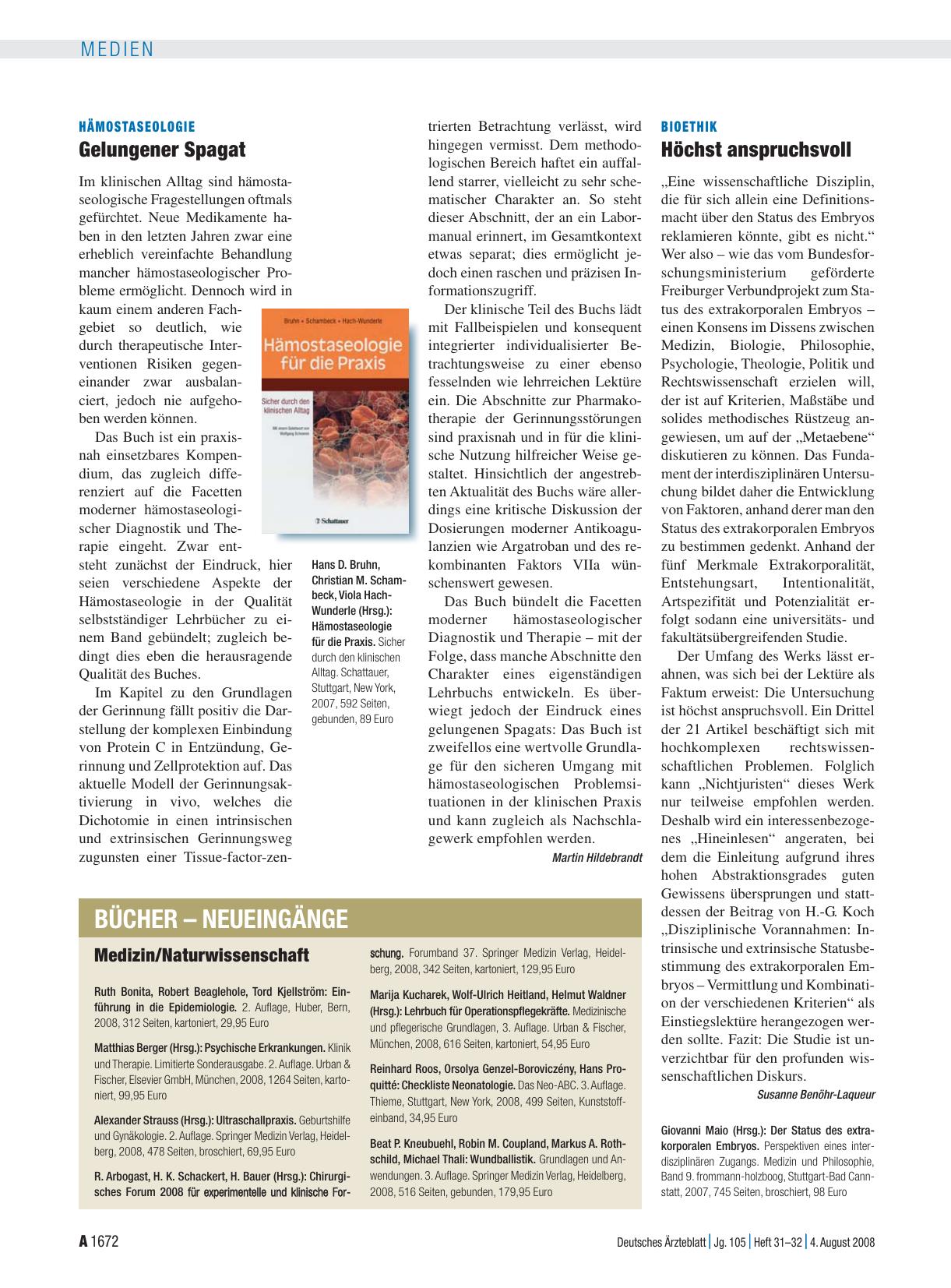 Vorschauseite 1: Bücher – Neueingänge