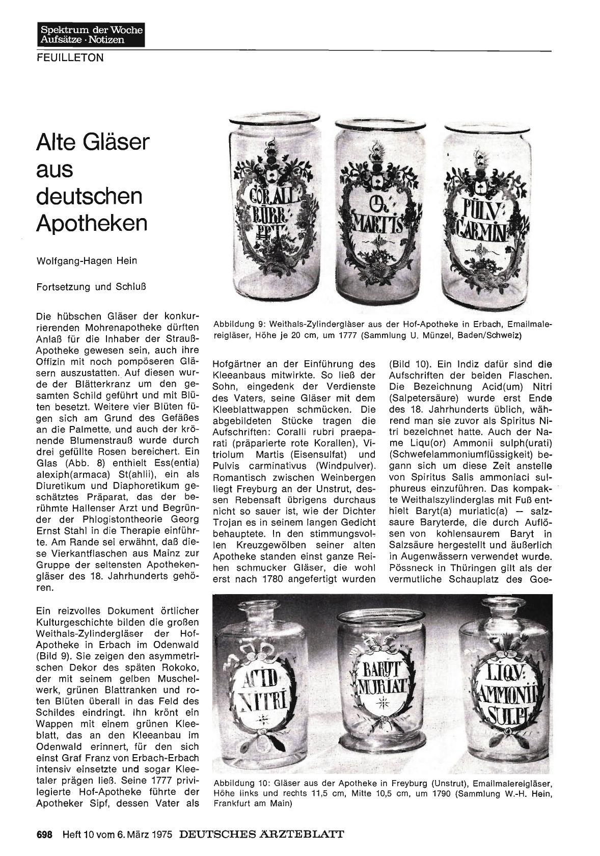Vorschauseite 1: Alte Gläser aus deutschen Apotheken