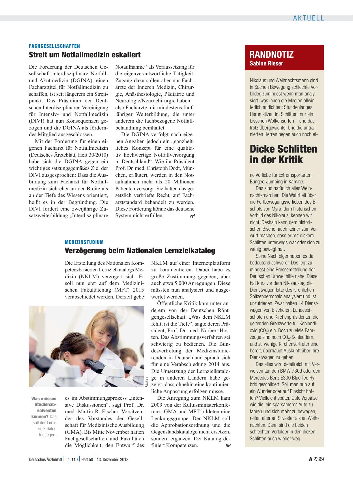 Vorschauseite 1: Randnotiz: Dicke Schlitten in der Kritik