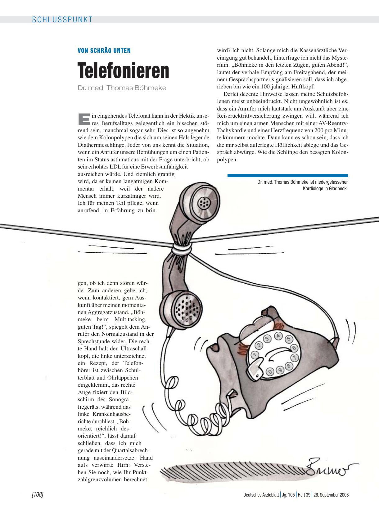 Vorschauseite 1: Von schräg unten: Telefonieren