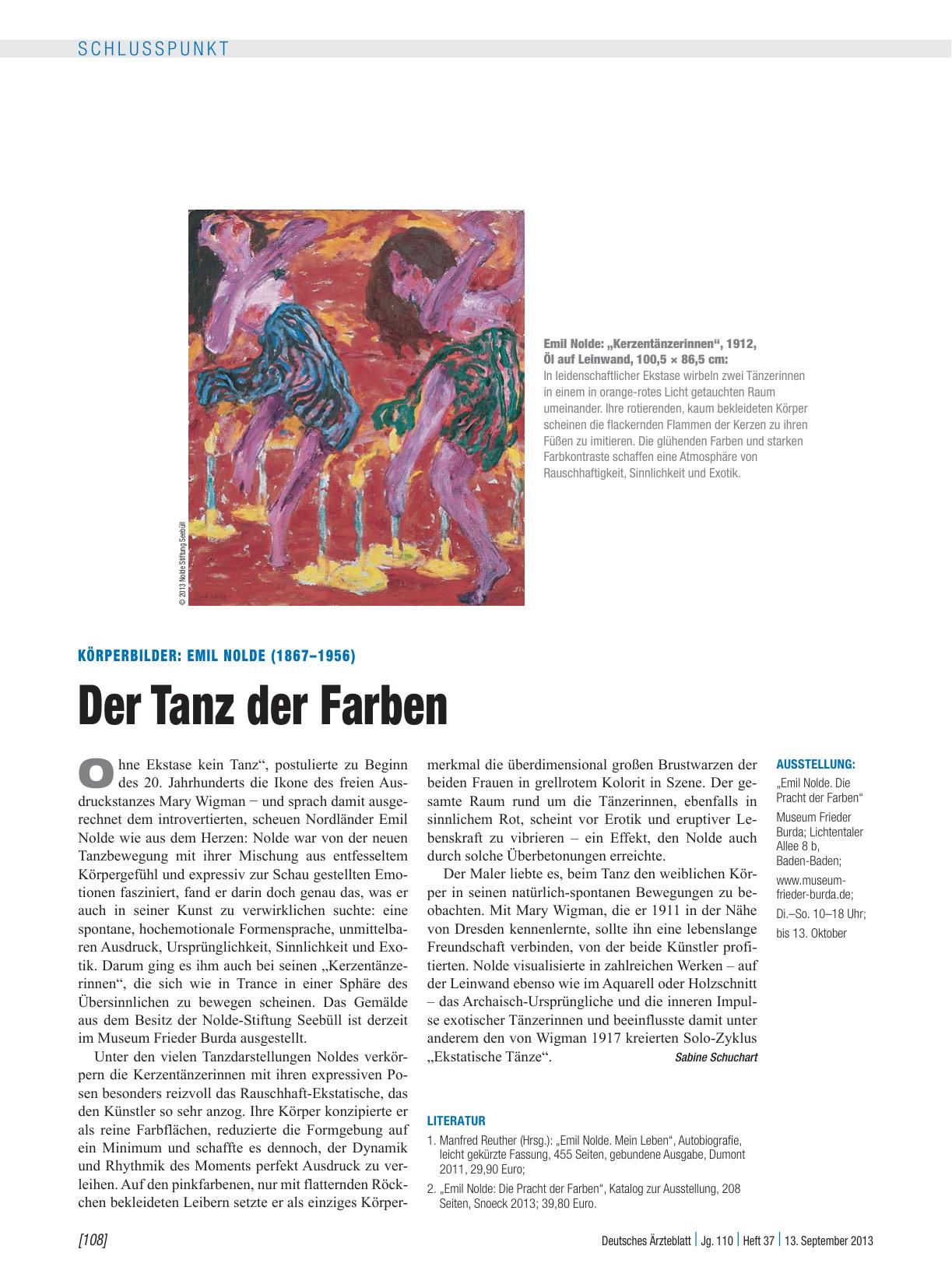Vorschauseite 1: Körperbilder: Emil Nolde (1867 – 1956) – Der Tanz der Farben