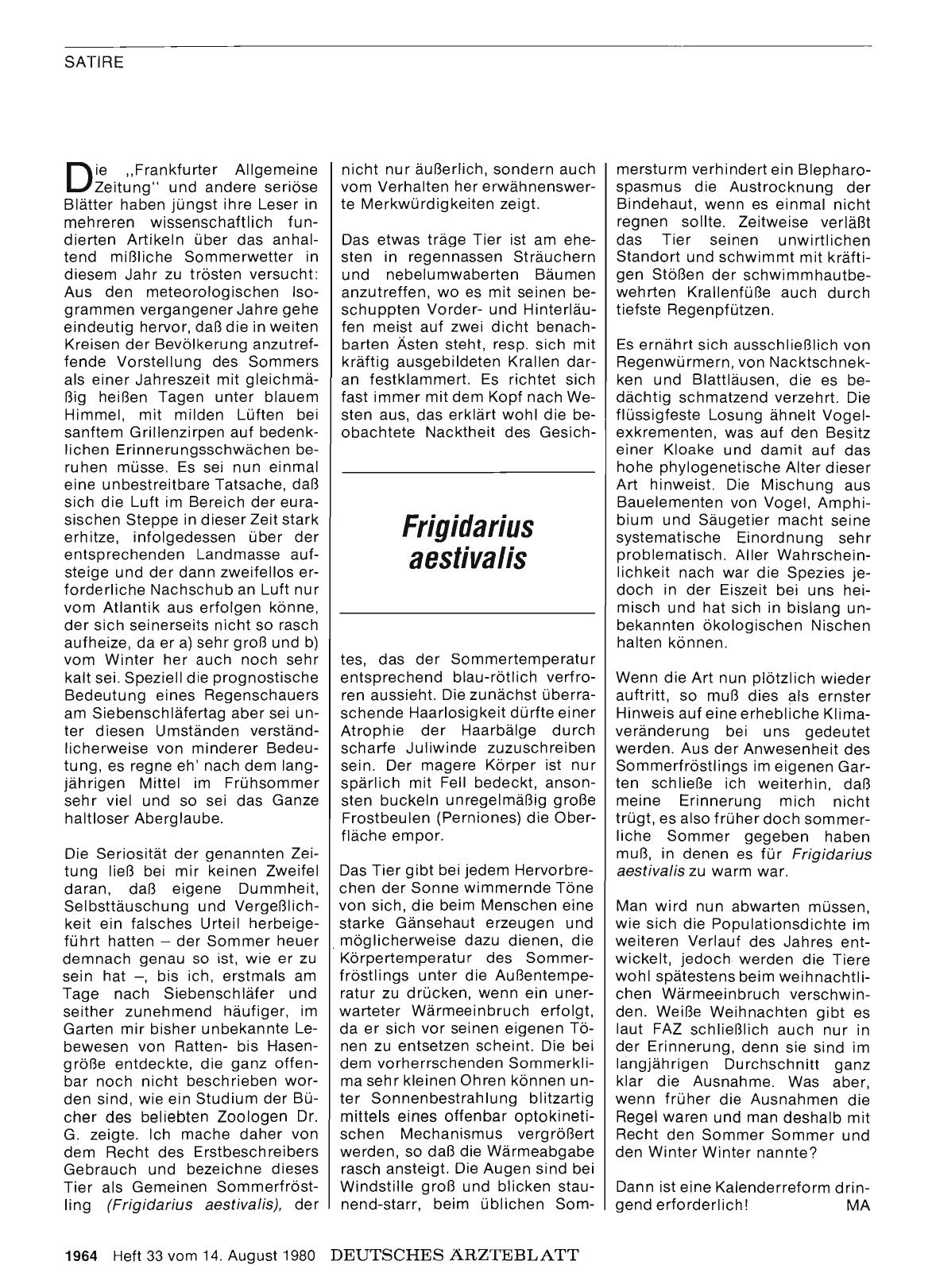 Vorschauseite 1: Frigidarius aestivalis