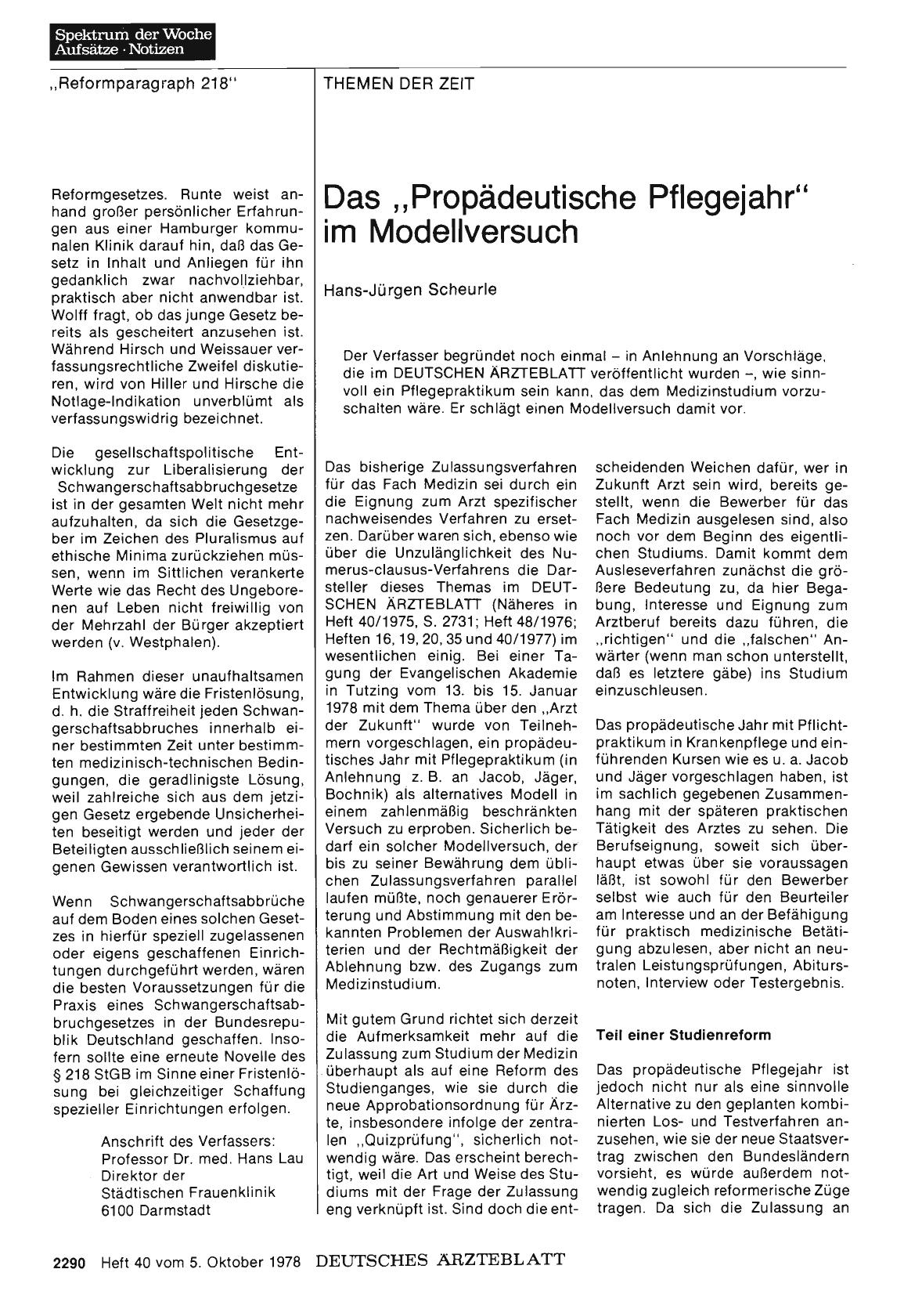 Vorschauseite 1: Das „Propädeutische Pflegejahr“ im Modellversuch