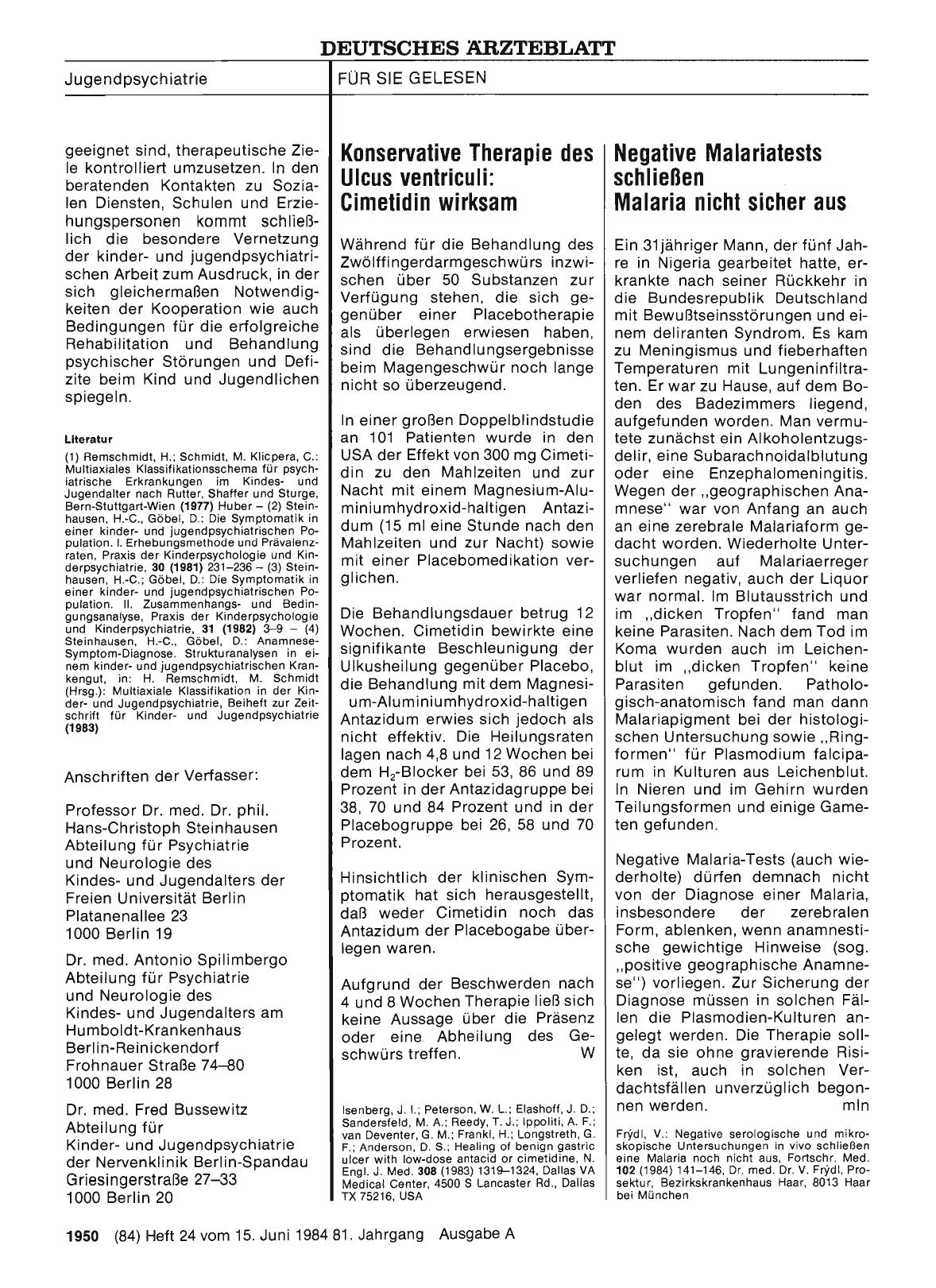 Vorschauseite 1: Negative Malariatests schließen Malaria nicht sicher aus