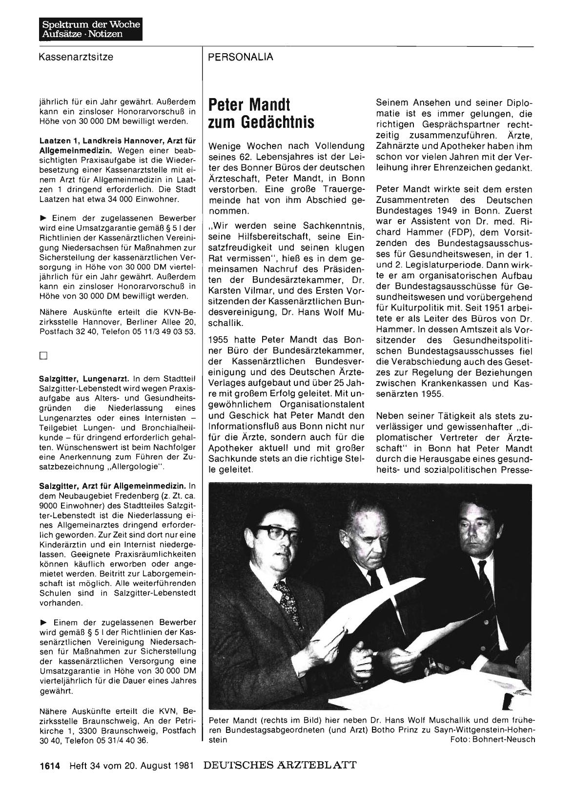 Vorschauseite 1: Peter Mandt zum Gedächtnis