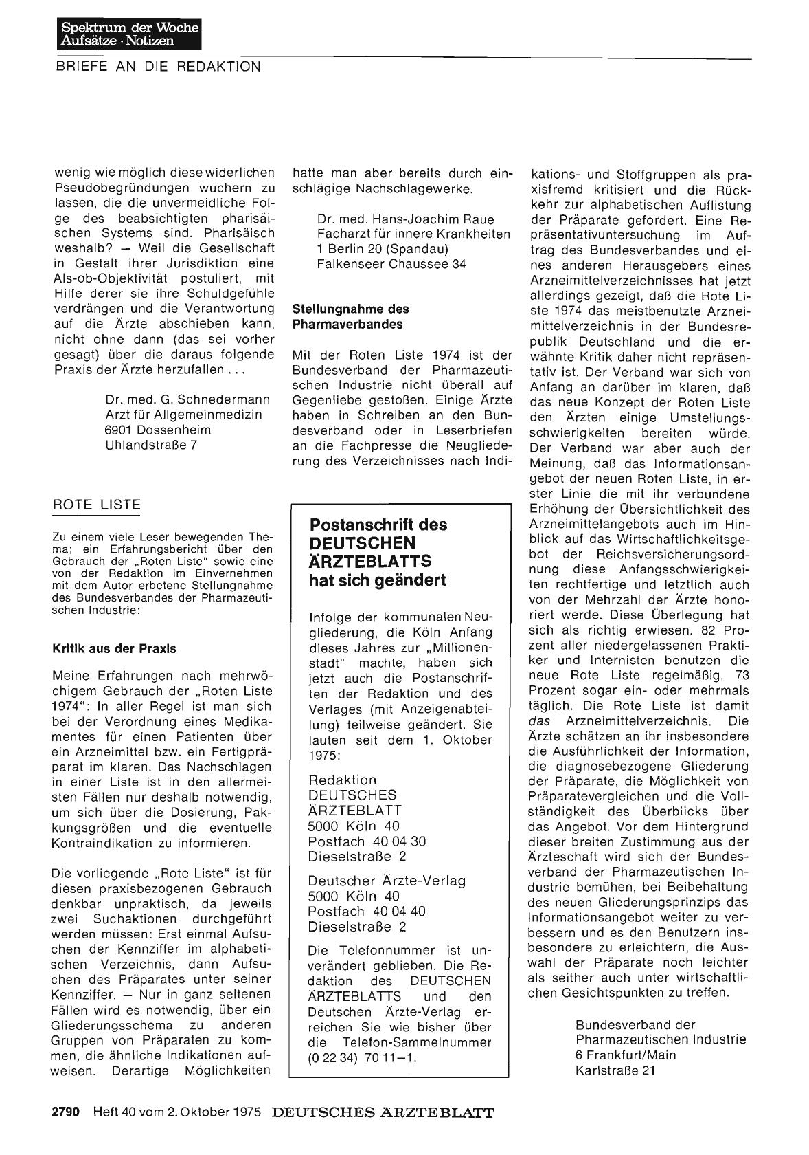 Vorschauseite 1: ROTE LISTE: Stellungnahme des Pharmaverbandes