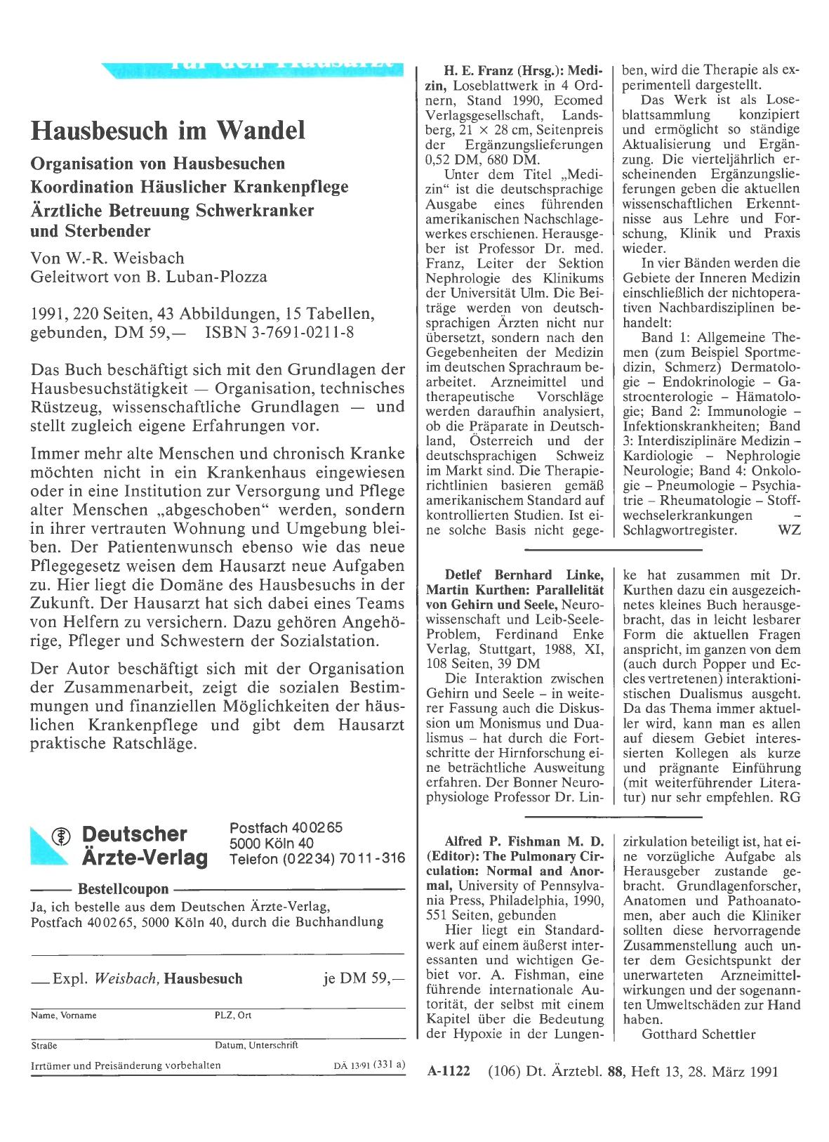 Vorschauseite 1: H. E. Franz (Hrsg. ): Medizin