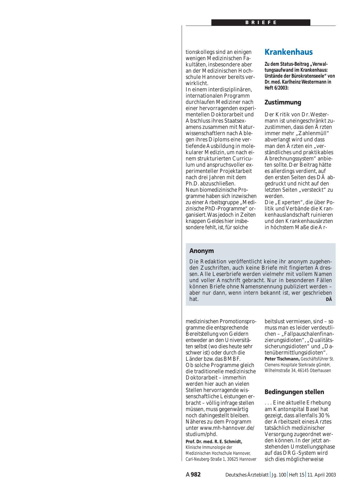 Vorschauseite 1: Krankenhaus: Bedingungen stellen