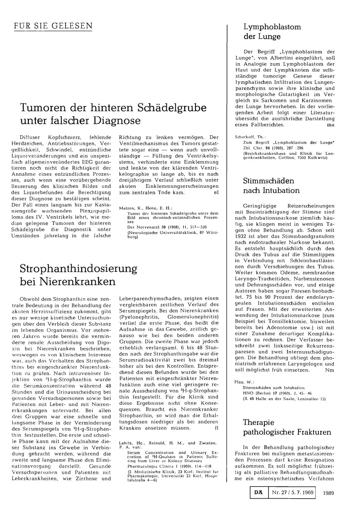 Vorschauseite 1: Lymphoblastom der Lunge