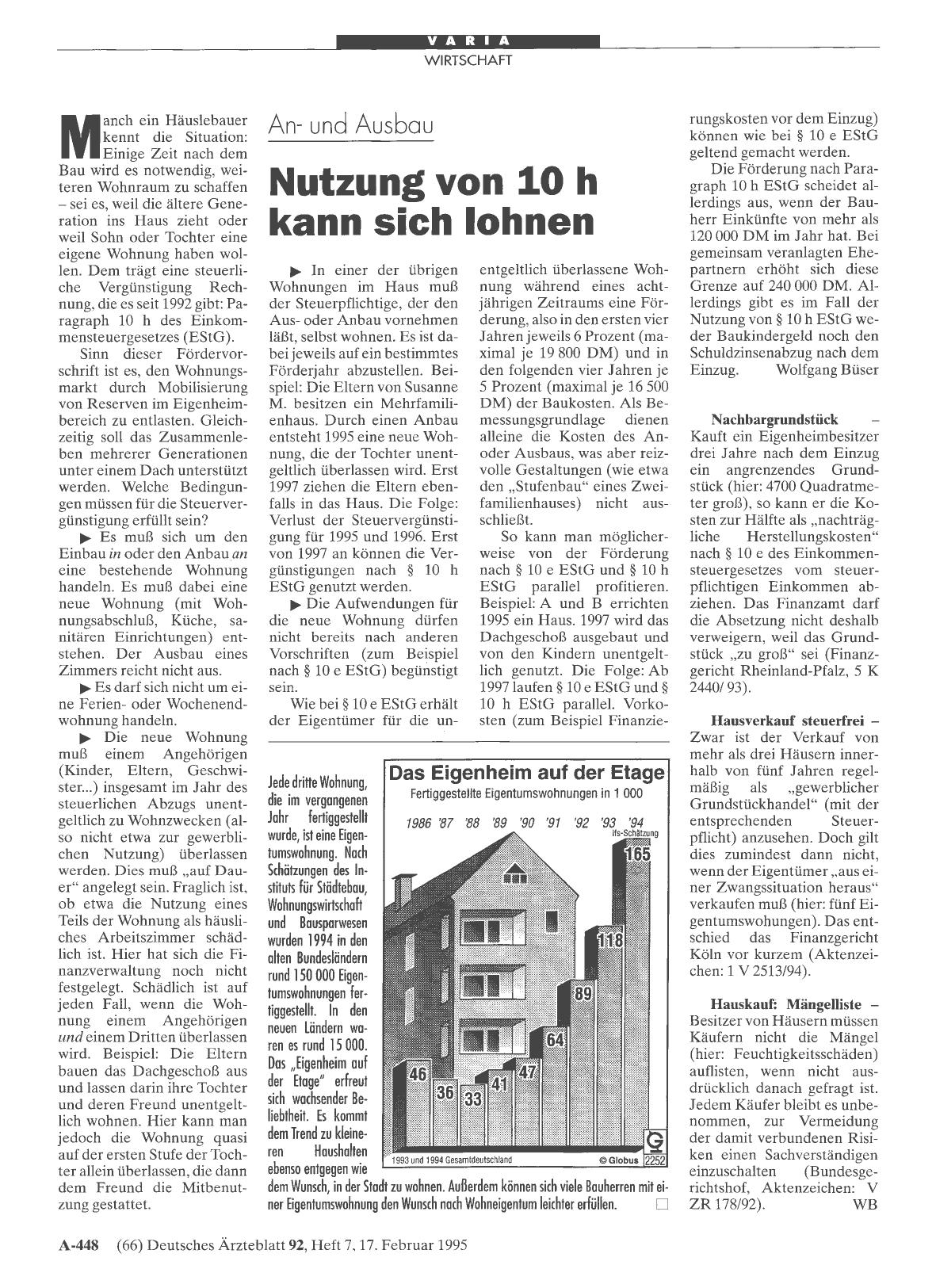 Vorschauseite 1: Anund Ausbau: Nutzung von 10 h kann sich lohnen