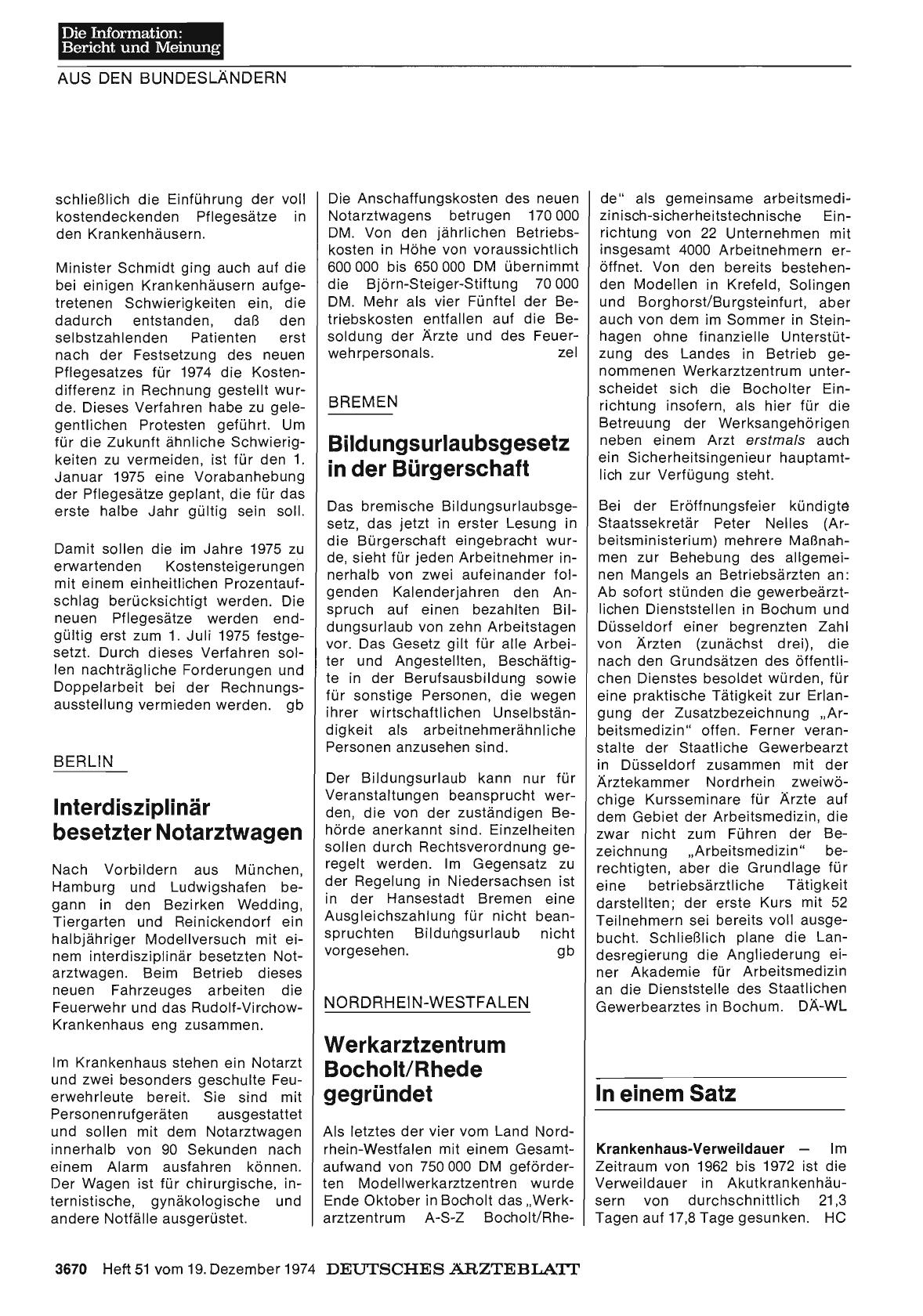 Vorschauseite 1: In einem Satz: Krankenhaus-Verweildauer