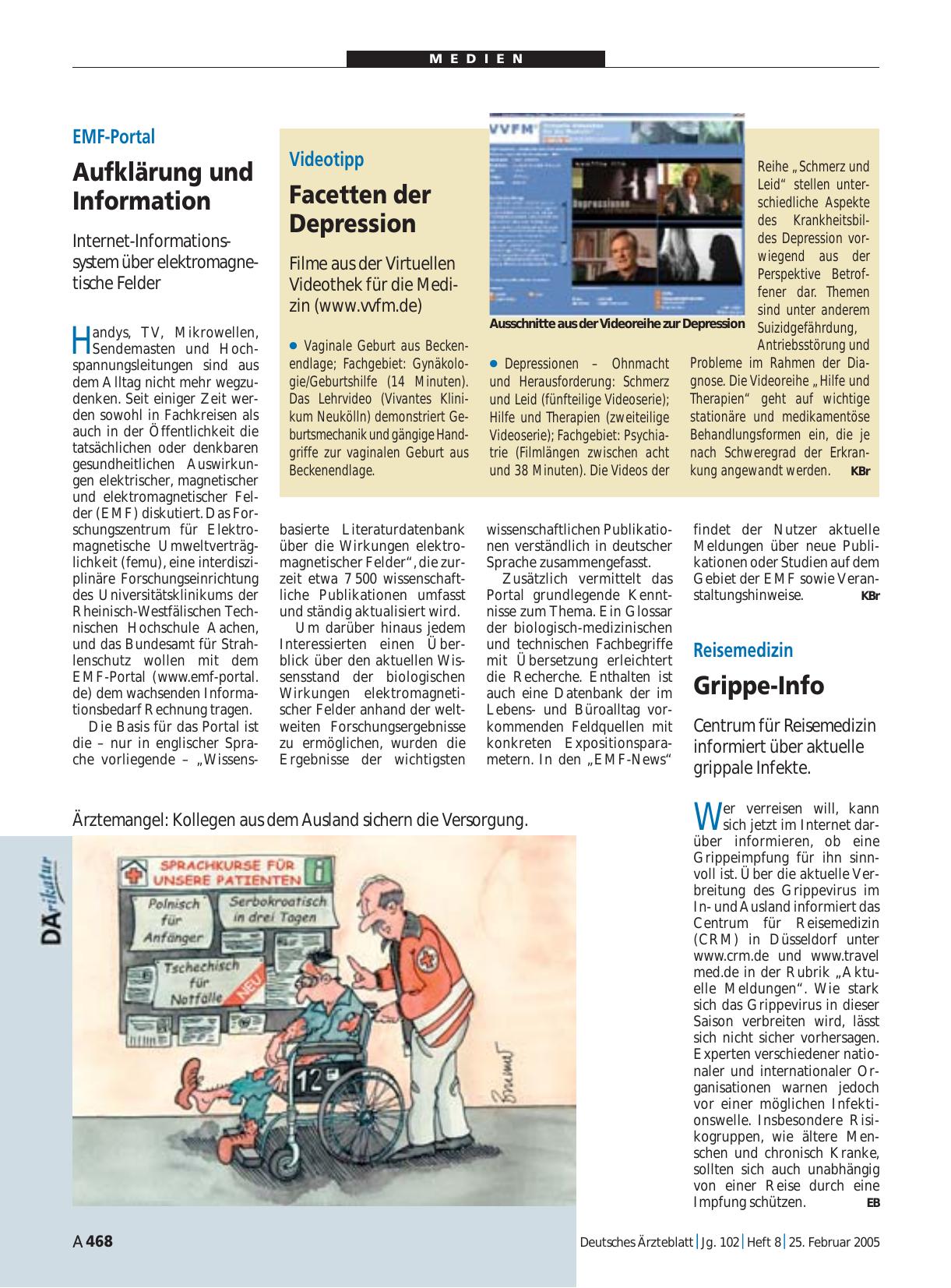 Vorschauseite 1: EMF-Portal: Aufklärung und Information