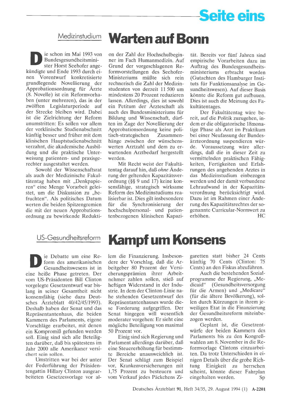 Vorschauseite 1: Medizinstudium Warten auf Bonn