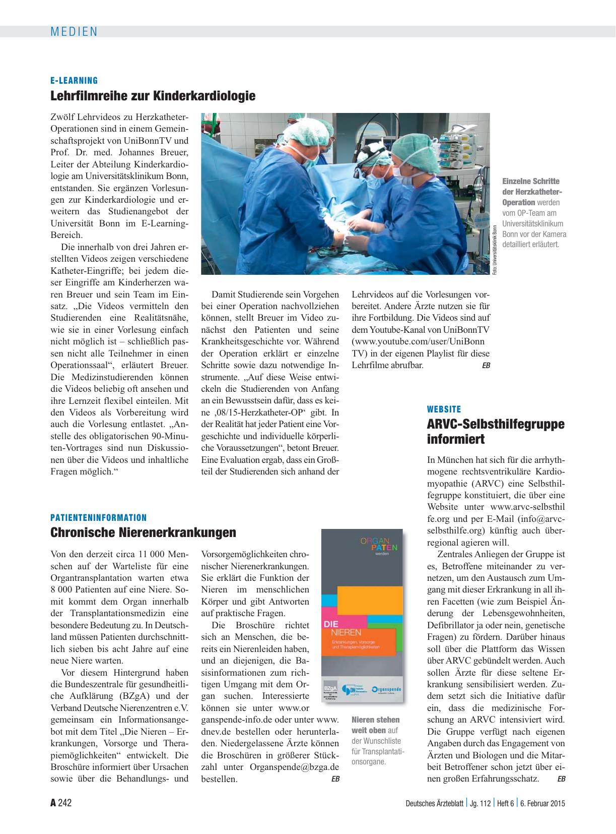 Vorschauseite 1: E-Learning: Lehrfilmreihe zur Kinderkardiologie