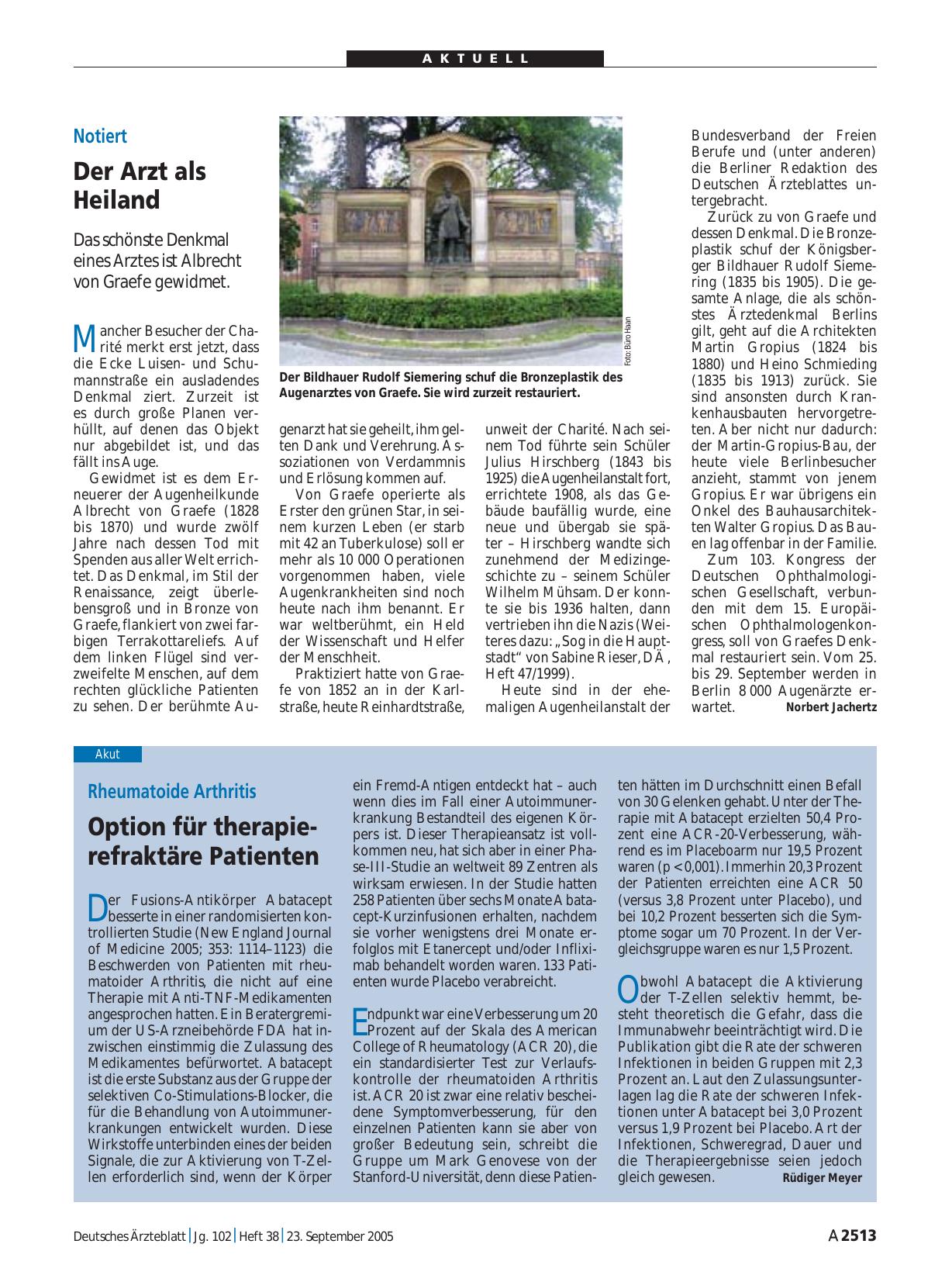 Vorschauseite 1: Notiert: Der Arzt als Heiland