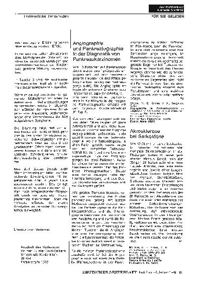 Vorschauseite 1: Akrosklerose bei Sarkoidose