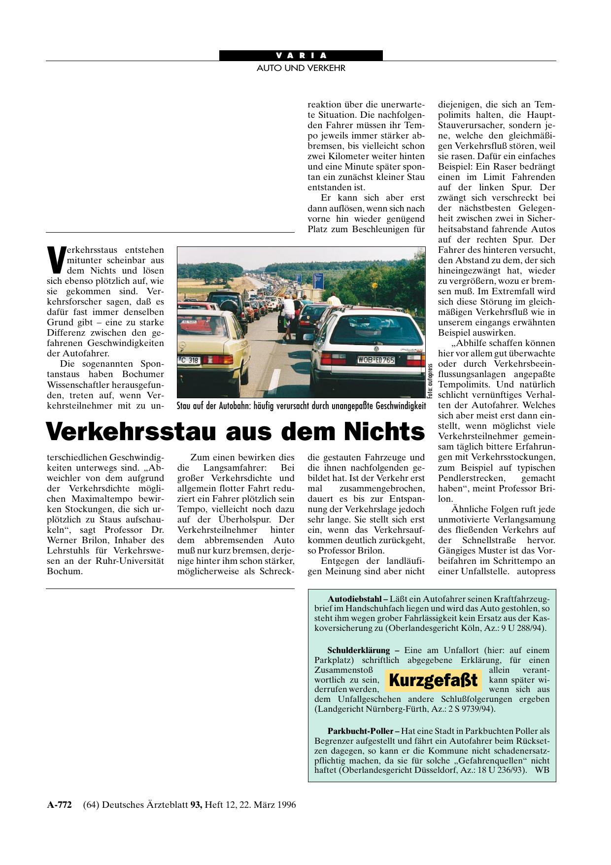 Vorschauseite 1: Verkehrsstau aus dem Nichts