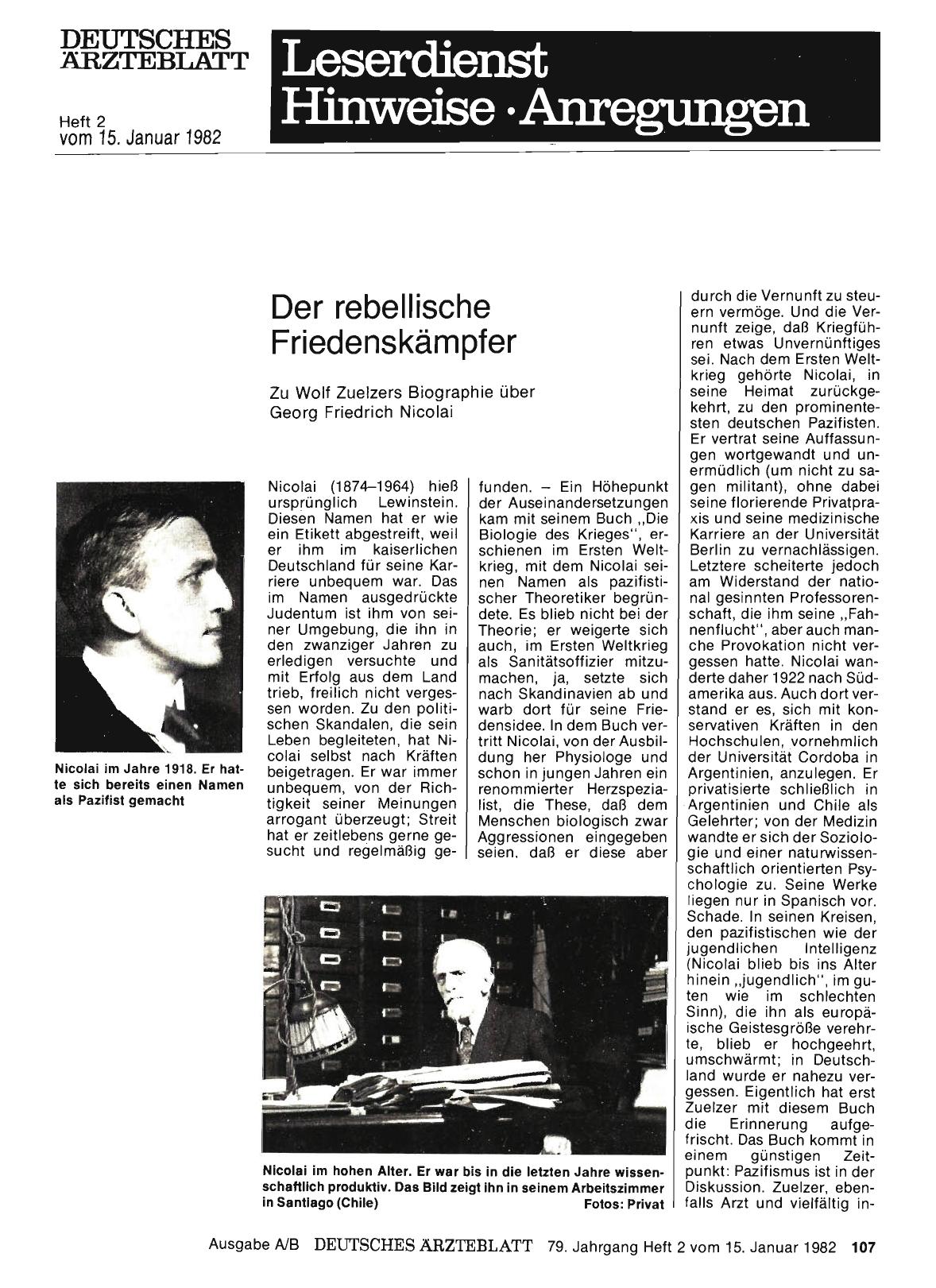Vorschauseite 1: Der rebellische Friedenskämpfer