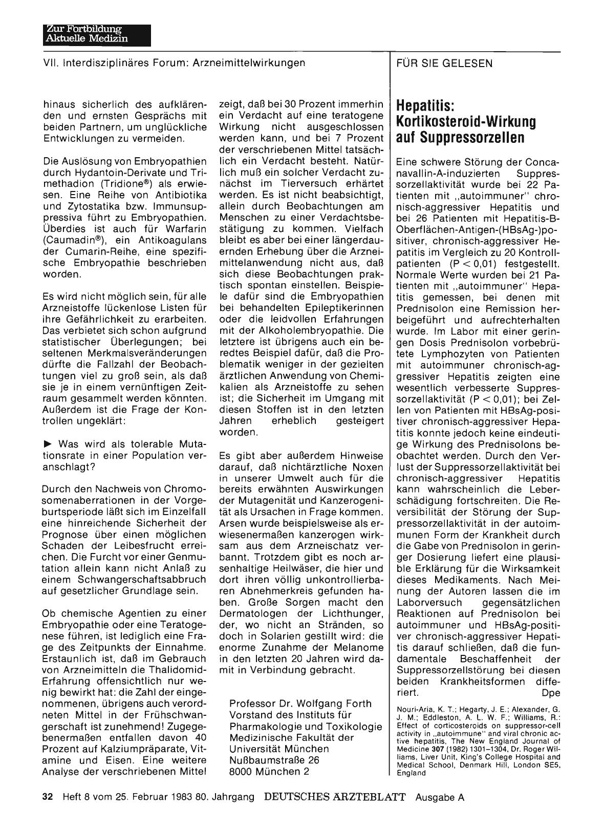 Vorschauseite 1: Hepatitis: Kortikosteroid-Wirkung auf Suppressorzellen