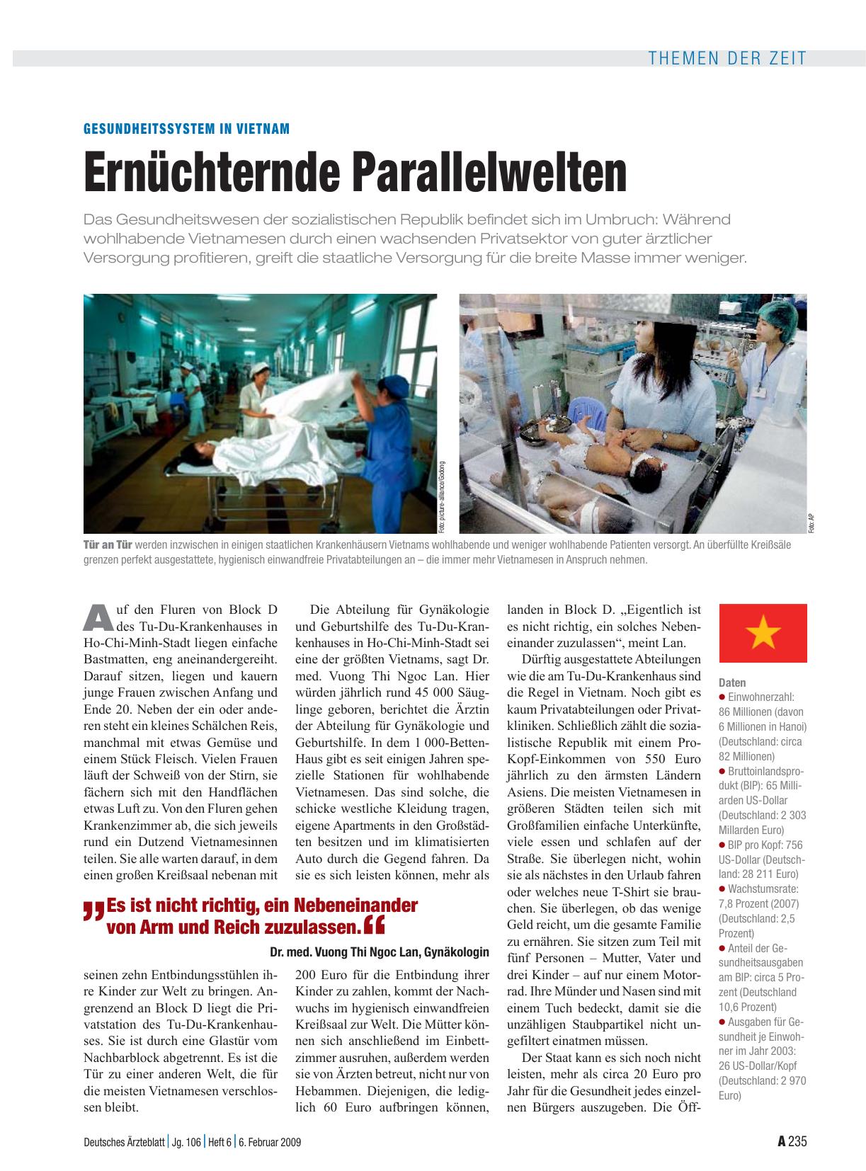 Vorschauseite 1: Gesundheitssystem in Vietnam: Ernüchternde Parallelwelten
