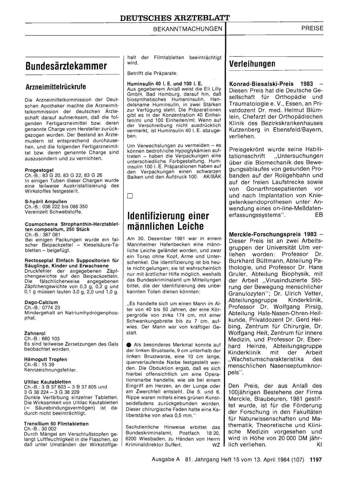 Vorschauseite 1: Arzneimittelrückrufe